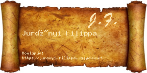 Jurányi Filippa névjegykártya